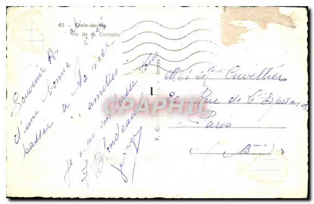 Croix-de-Vie — Rochos da Corniche — Rozy - Verso