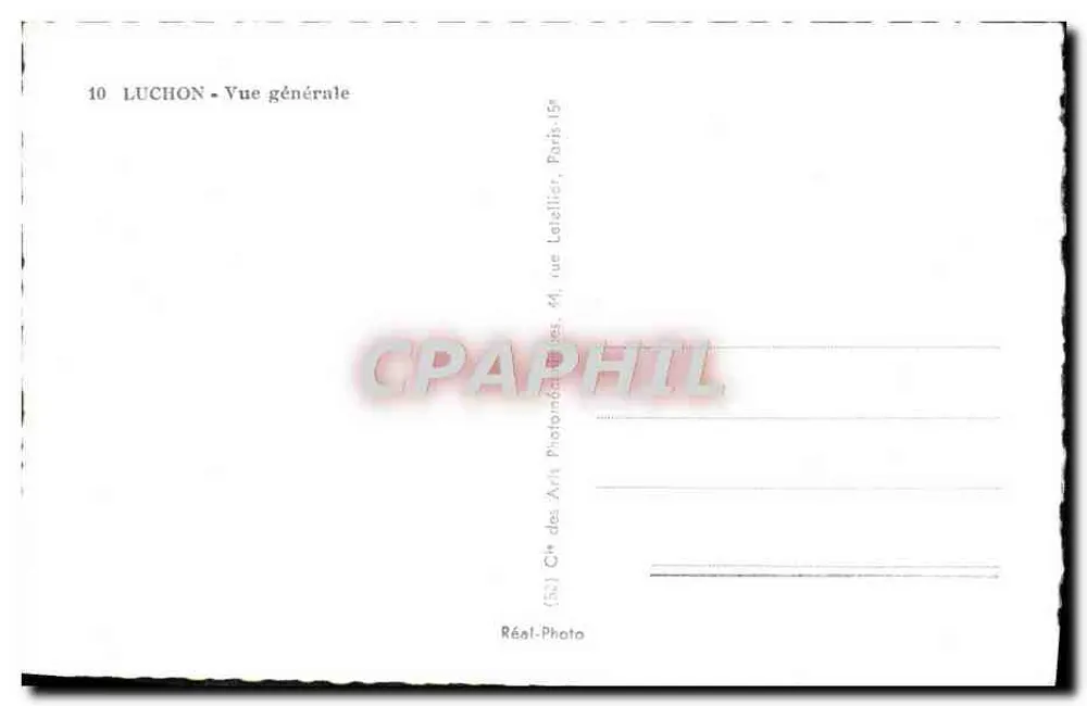 Luchon — Vista geral — Cie des Arts Photographiques, Paris - Verso