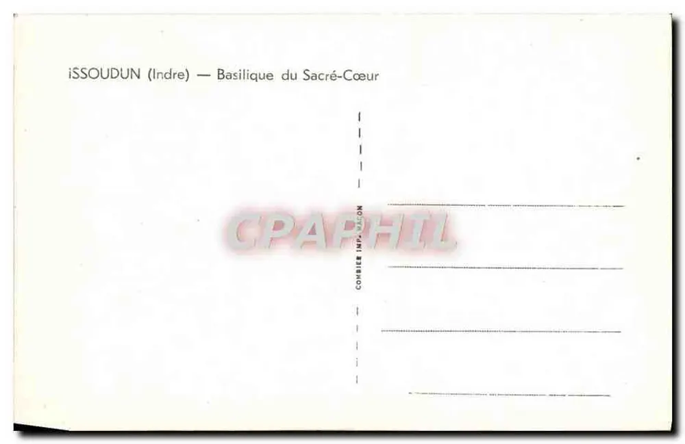 Issoudun (Indre) — Basílica do Sagrado Coração — Combies Impressor - Verso