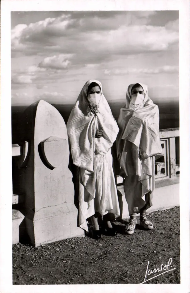 Twee vrouwen met hoofddoek — Algerije — uitgever Gallice & Cie, Alger, n° 32 - Voorkant