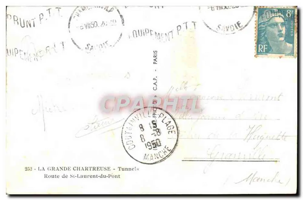 Túnel rodoviário nas montanhas — C.A.P. — n° 252 - Verso