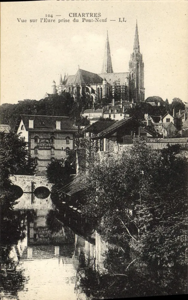 Chartres — Vue sur l’Eure prise du Pont-Neuf — L.L. - Recto