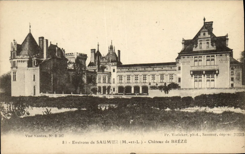 Castelo de Brézé — Environs de Saumur (M.-et-L.) — Fr. Voelcker, fotografia, Saumur, dépôse - Frente