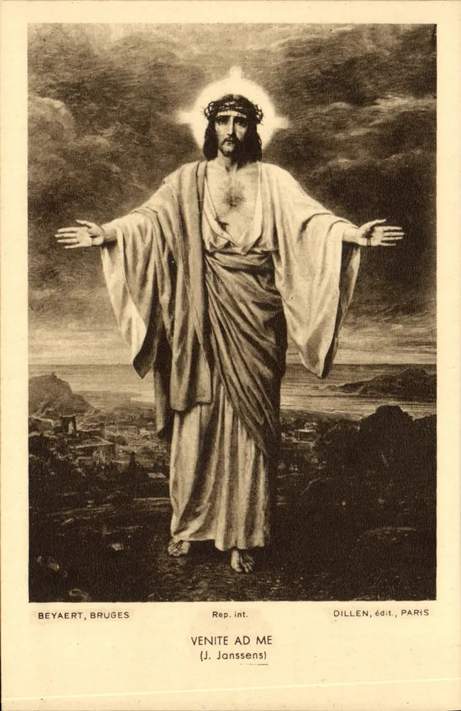 Jesus Cristo — 'Venite ad me' — Dillen, editor, Paris - Frente