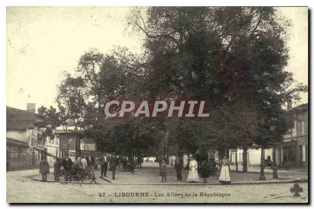 Libourne - Les Allées de la République — wydawca Bordelais, n° 47 - Awers