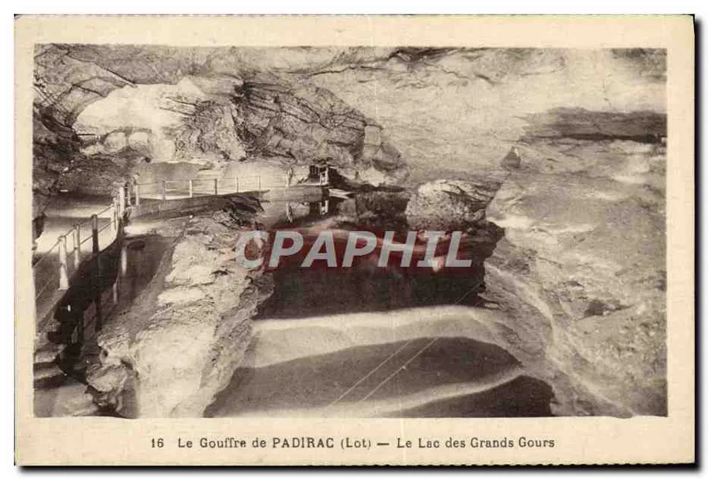 O Gouffre de Padirac (Lote) — O Lago dos Grandes Gours — n°16 - Frente