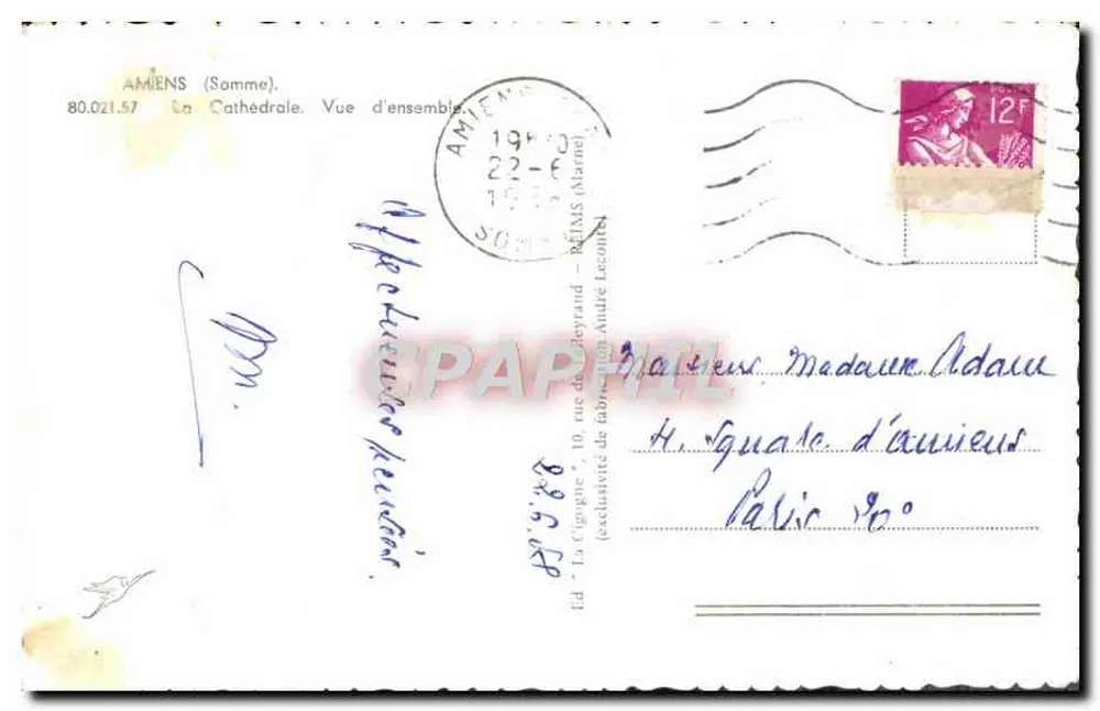 Amiens — Catedral — A Cegonha, editor A Cegonha - Verso