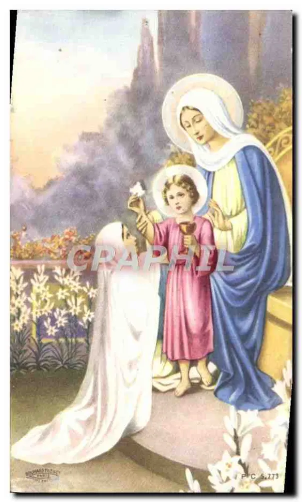 Unsere Frau der Geburt — Maria und das Kind Jesus — Verlag Normand Fillet, Seriennummer P.C. S.773 - Vorderseite
