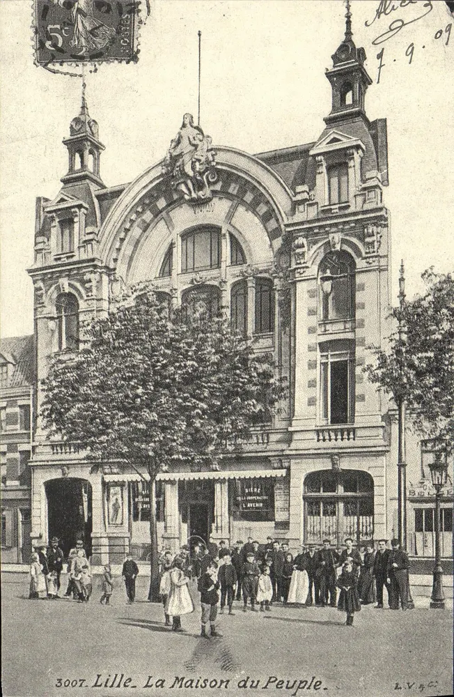 Lille. A Casa do Povo — editor L.V.5C, n° 3007 - Frente