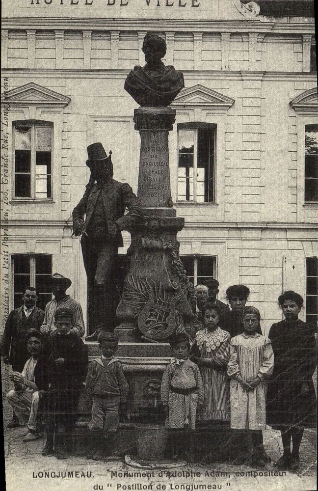 Longjumeau — Denkmal für Adolphe Adam, Komponisten des « Postillon de Longjumeau » — Verlag Spiral, Seriennummer CEE D2 465 56 02 - Vorderseite