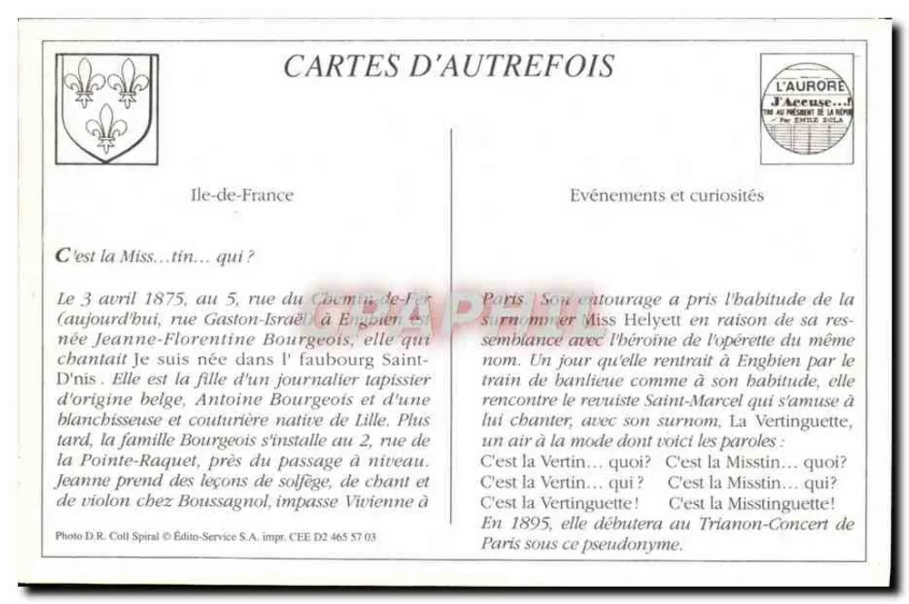 Enghien-les-Bains — Il Casinò — Editore E.H., Parigi — N°6 - Verso