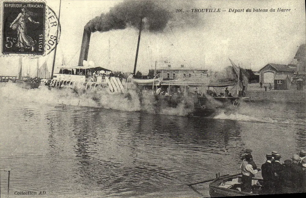 TROUVILLE — Abfahrt des Bootes von Le Havre — Sammlung AD - Vorderseite