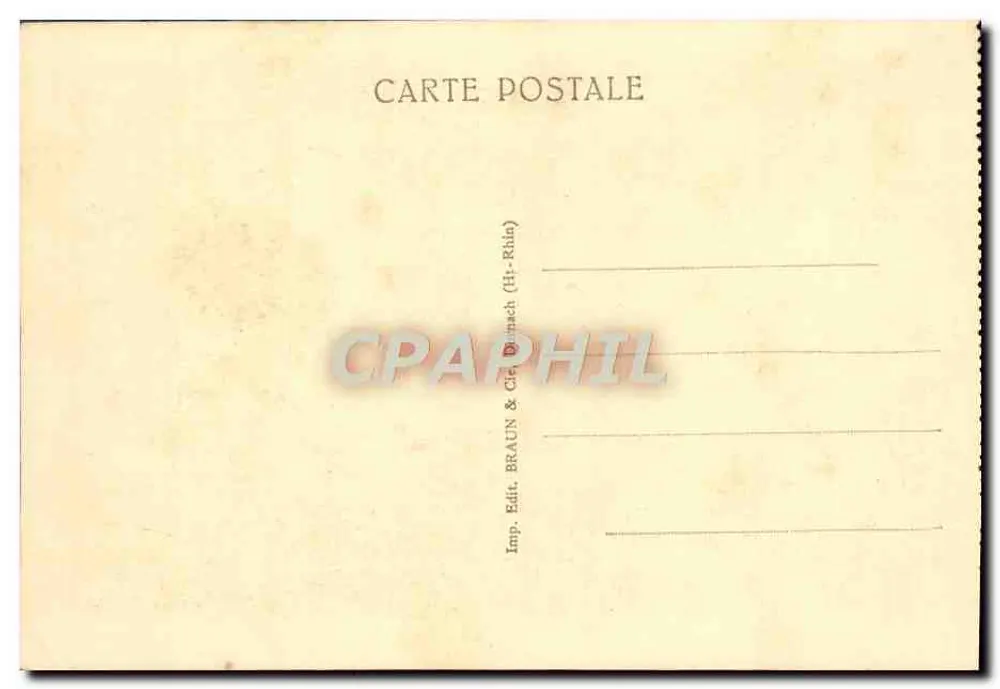 Gérardmer — A Vologne — Editor BRAUN & Cie (H.-Rhin) - Verso
