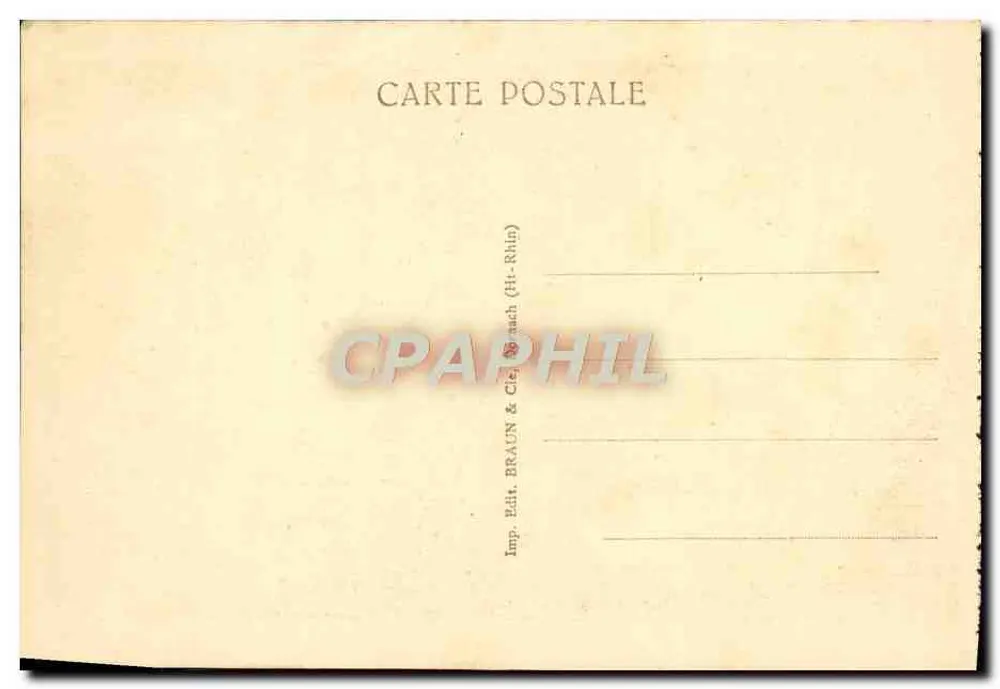 Gérardmer — O Lago de Retournemer — Imp. Bait. Braun & Cie (H.-Rhin) - Verso