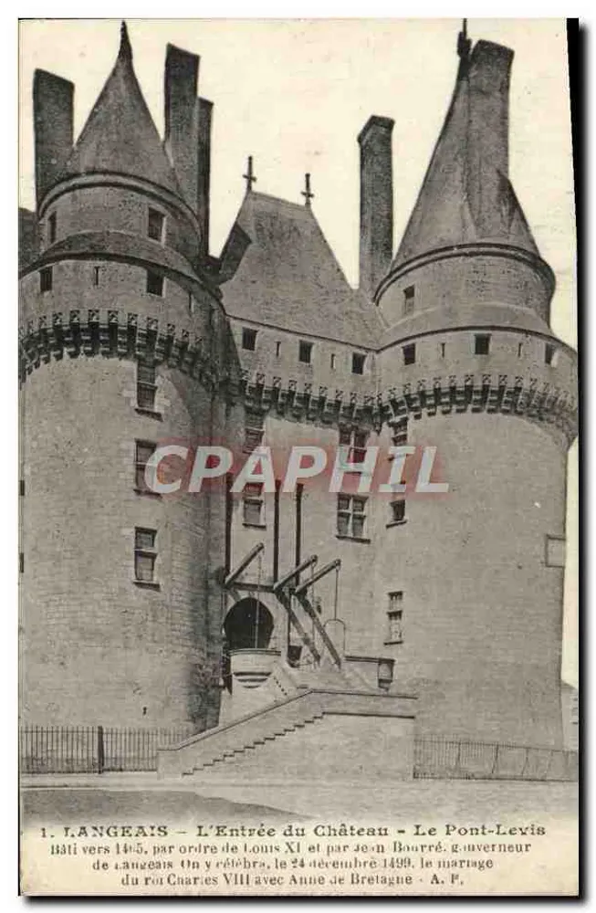 Langeais — L'Entrée du Château - Le Pont-Levis — A. Papeglin - Recto
