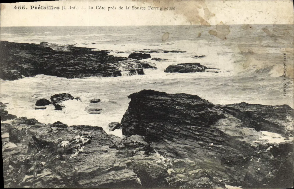 Préfailles (L.-Inf.) — A Costa perto da Fonte Ferruginea — Artrand-Xozels, Nantes - Frente