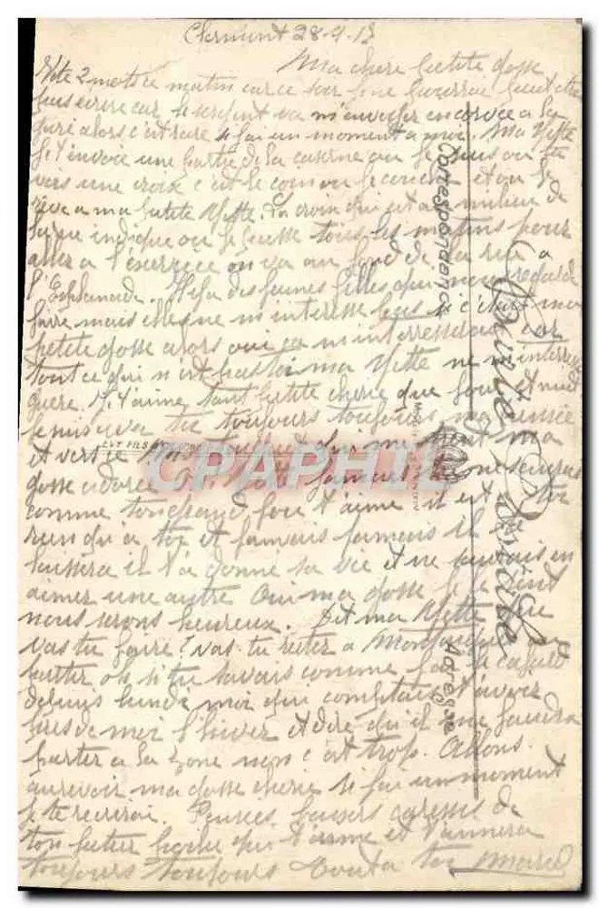 Clermont-Ferrand — Neue Post, Avenuen Charras und Gare — LL. - Rückseite