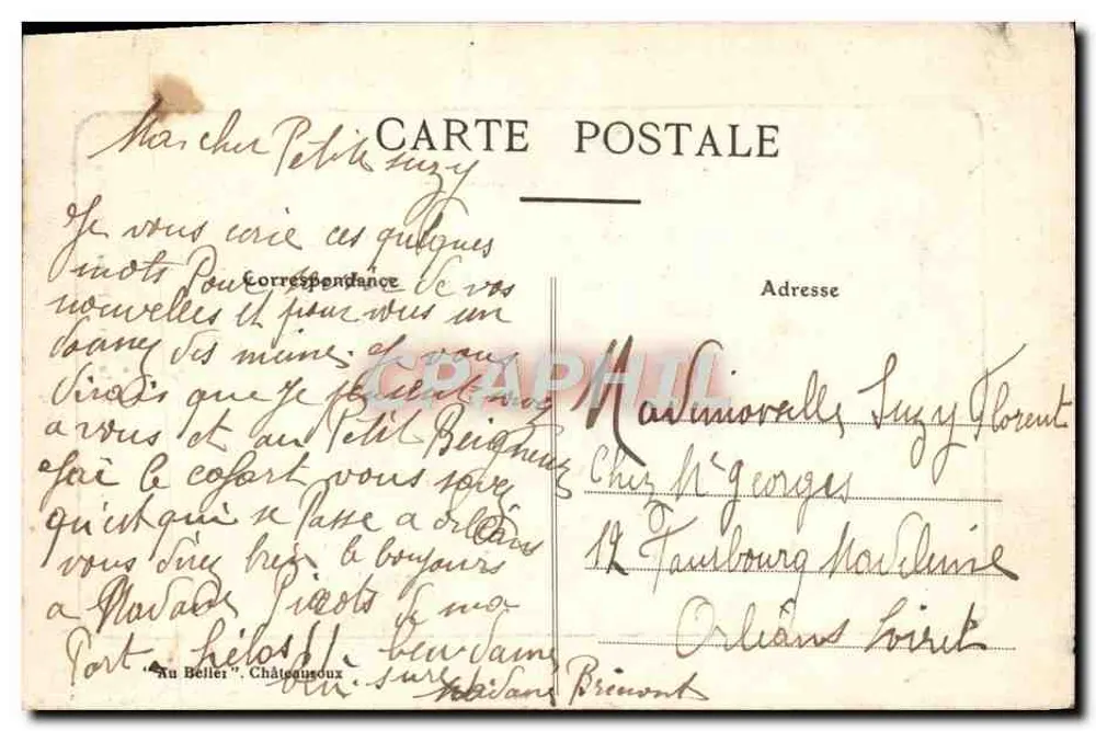 Châteauroux (Indre) — Praça Gambetta — n°202 - Verso