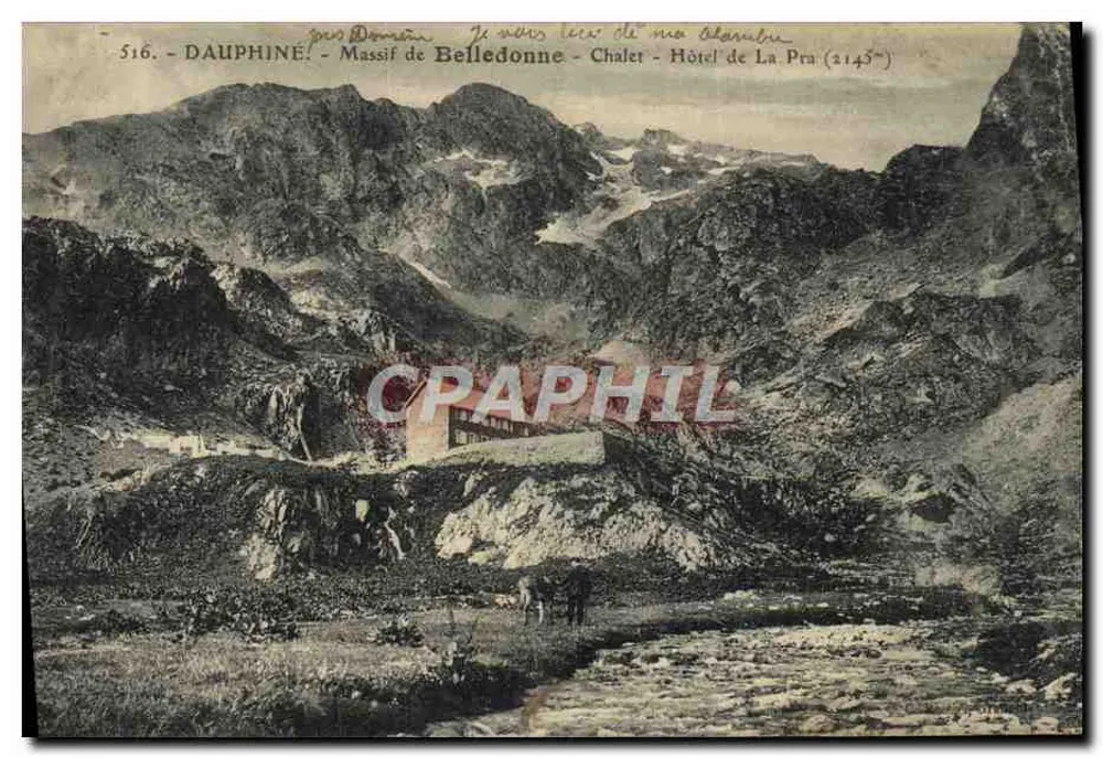 Dauphiné - Massif de Belledonne - Chalet - Hôtel de La Pra (2143 m) - Vorderseite