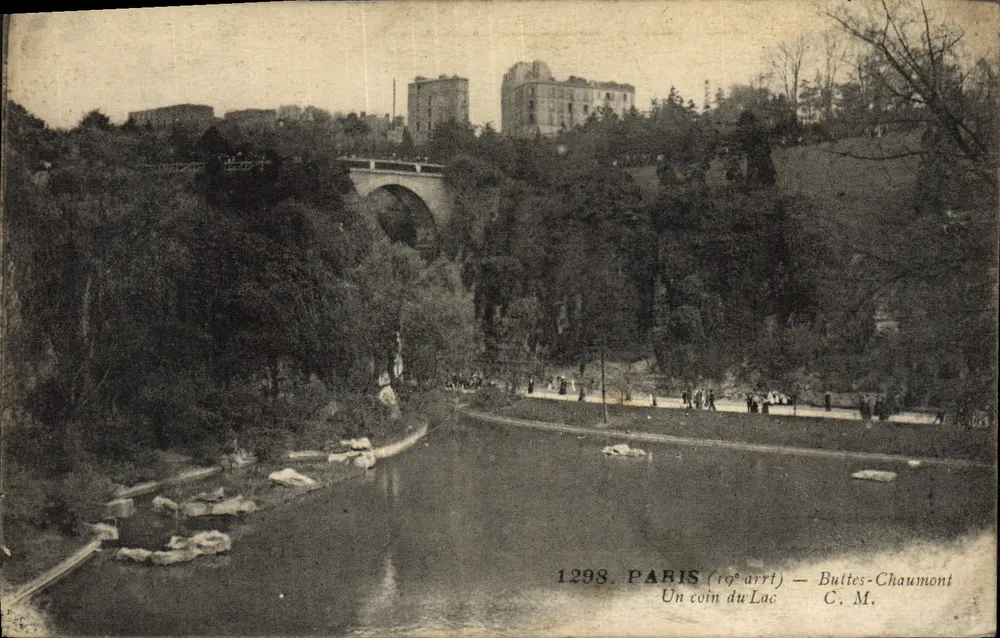 Paris (19. Arrondissement) — Bultes-Chaumont — Ein Eck des Sees — C. M. — Nr. 1298 - Vorderseite
