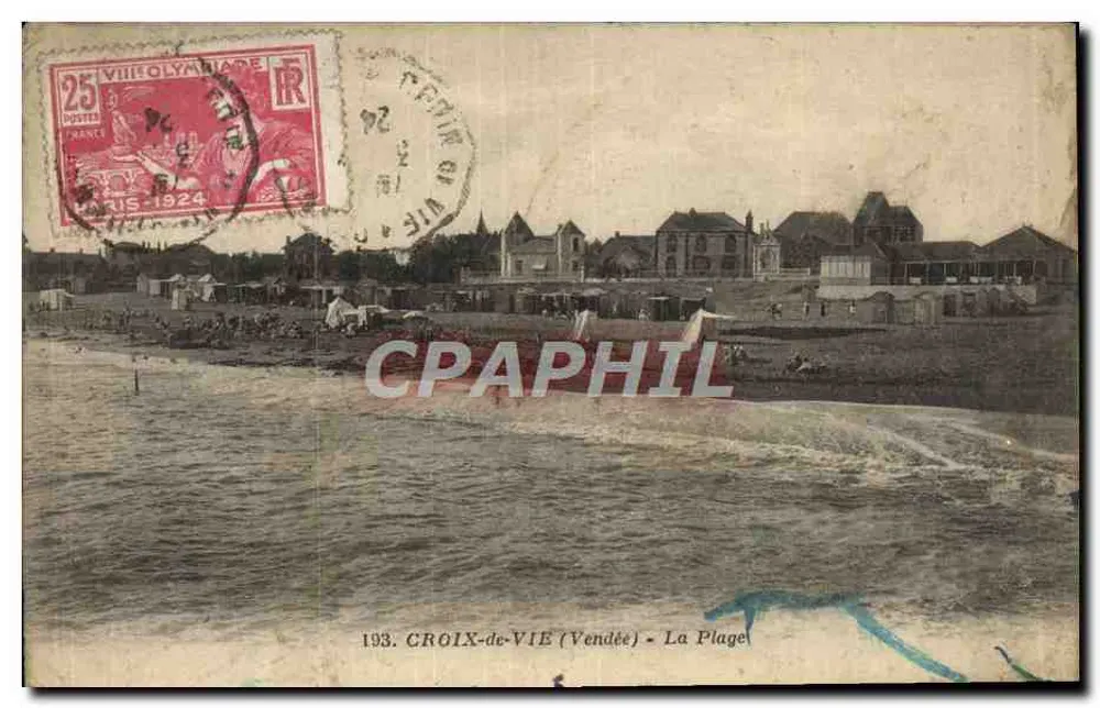 CROIX-DE-VIE (Vendée) - Der Strand — Verlag N. Novais, Verlag, Nantes, Nr. 193 - Vorderseite