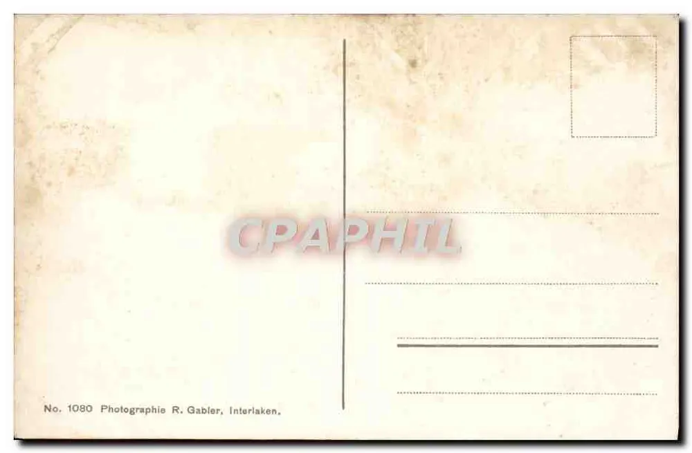 Beatus Höhlen am Thunersee — eremitério de monges — Fotografia R. Gabler, Interlaken, n° 1080 - Verso