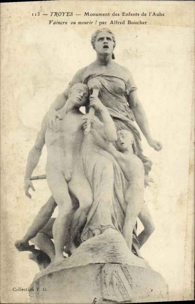 Troyes — Monument des Enfants de l'Aube — par Alfred Boucher - Vorderseite
