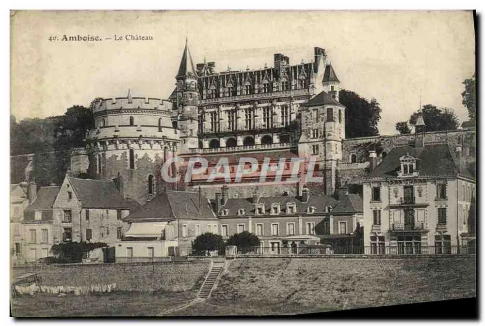 Amboise — O Castelo — editor desconhecido, n° 40 - Frente