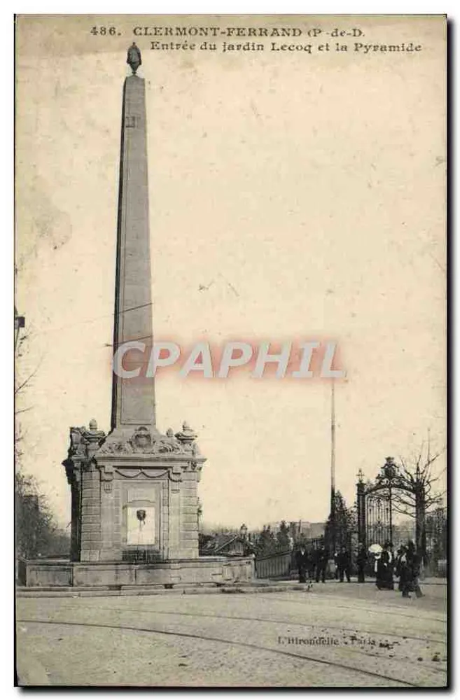 Clermont-Ferrand (P.-de-D.) — Eingang zum Lecoq-Garten und die Pyramide — L'Illeondele, Paris, Nr. 486 - Vorderseite
