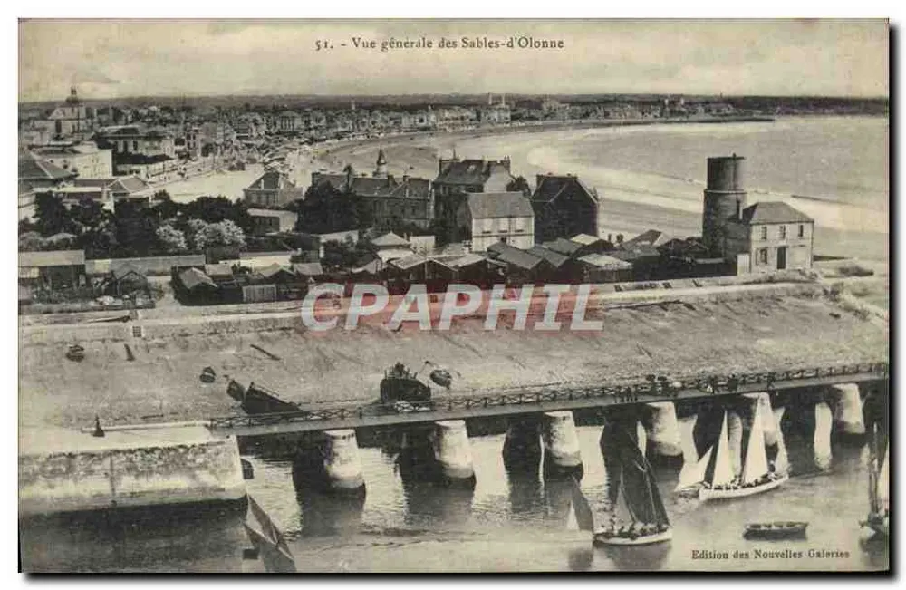 Visão geral dos Sables-d'Olonne — Edição das Nouvelles Galeries, n° 51 - Frente