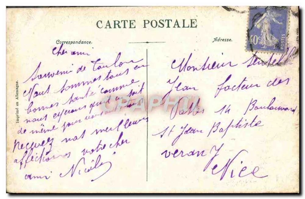 Toulon. Vista geral — editor Alemanha, número de série 1 - Verso