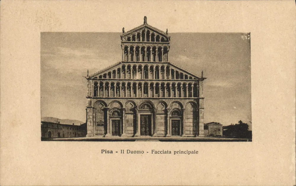 Pisa - La Catedral - Fachada principal — Édition Primo Chiappini, n° 2459 - Anverso