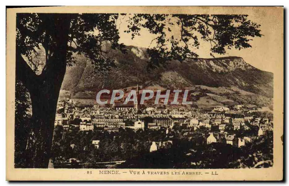 Mende — Vista através das árvores — LL, n°84 - Frente