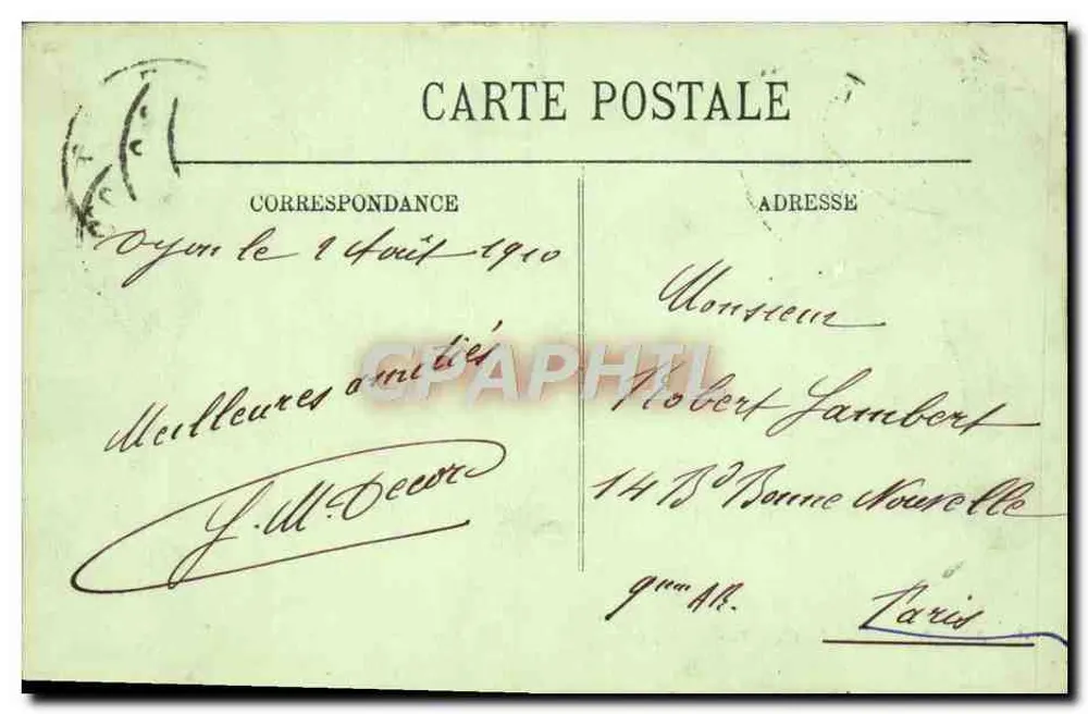 Dijon — La Place Darcy — éditeur LL. n°50 - Verso