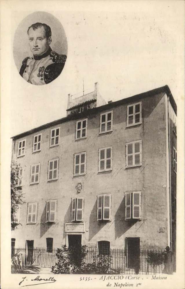 Ajaccio (Córsega) - Casa de Napoleão 1º — J. Moretti, n° 5135 - Frente