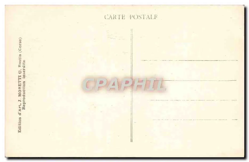 Ajaccio (Córsega) - Casa de Napoleão 1º — J. Moretti, n° 5135 - Verso