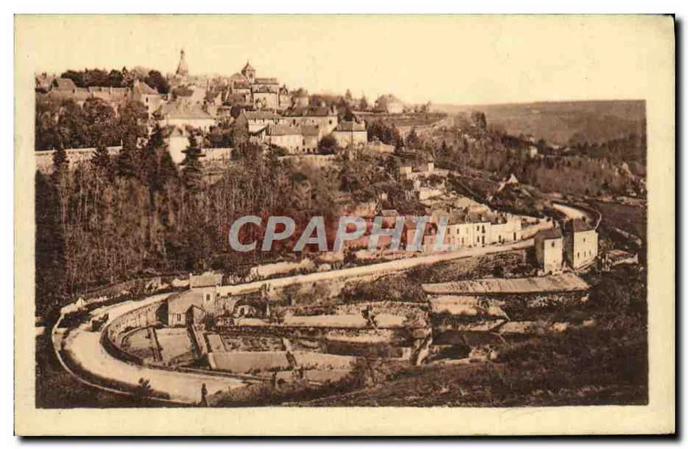 Vue prise de La Morlande — éditeur CURET-RENAUDOT, AVALLON - Recto