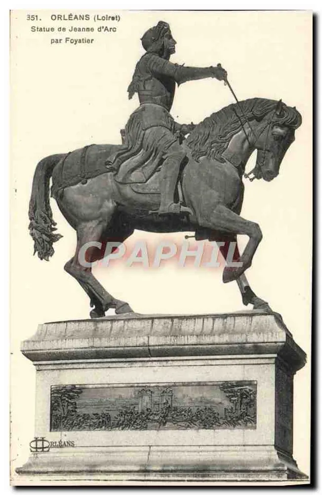 Orléans (Loiret) — Statue der Jeanne d'Arc von Foyatier — Verlag Orléans - Vorderseite