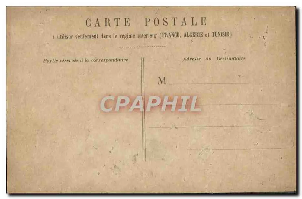 PARIS - Avenue de l'Opéra — vue de la rue avec piétons et voitures à cheval — éditeur 'CPAPHIL' (imprimé sur la carte) - Verso