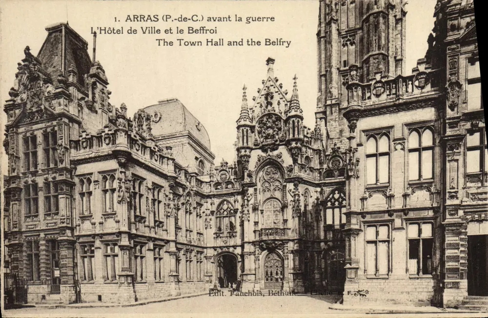 Arras (P.-de-C.) vor dem Krieg — Das Rathaus und der Glockenturm — Éd. Panchois, Béthune - Vorderseite