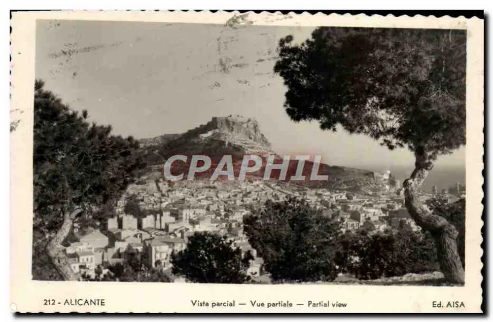 Alicante — Vista parcial — Ed. AISA n°212 - Frente