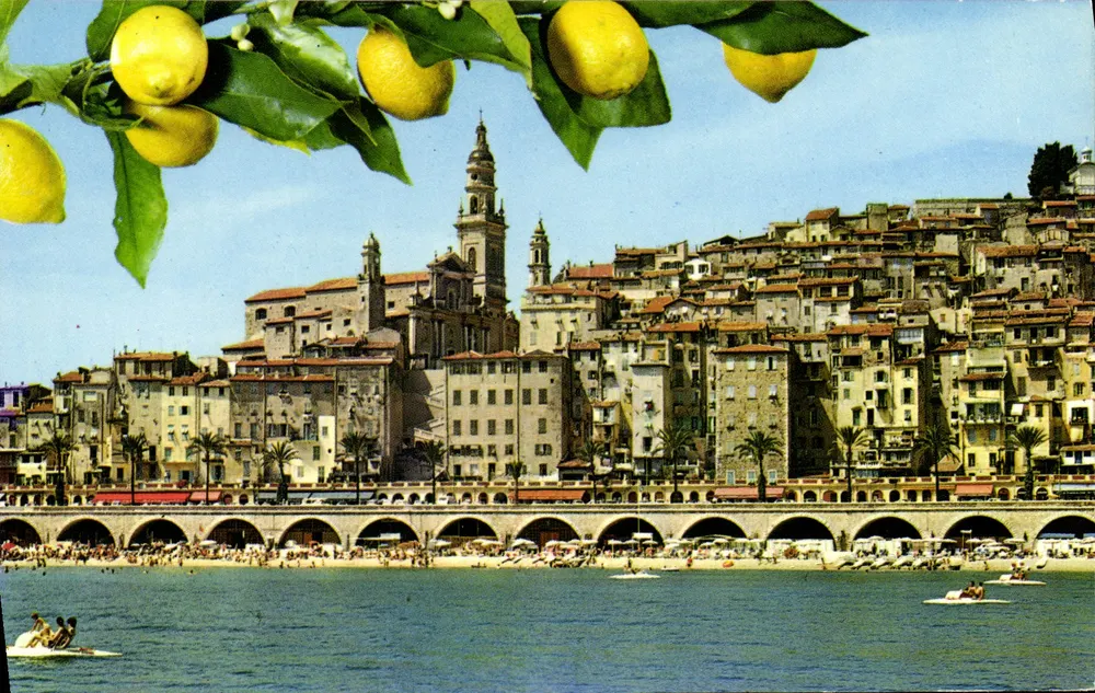 Menton — Aussicht auf das alte Menton — OF. 36 — Ausgabe TADIA - Vorderseite