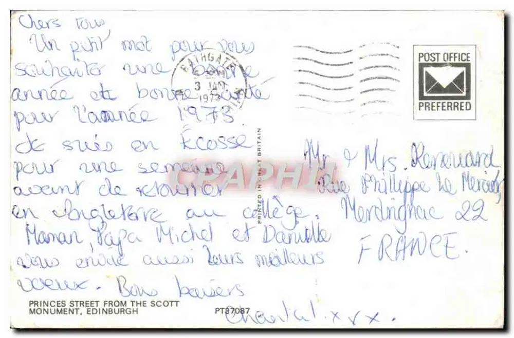 Princes Street — vista desde o monumento — editor PT57087 - Verso