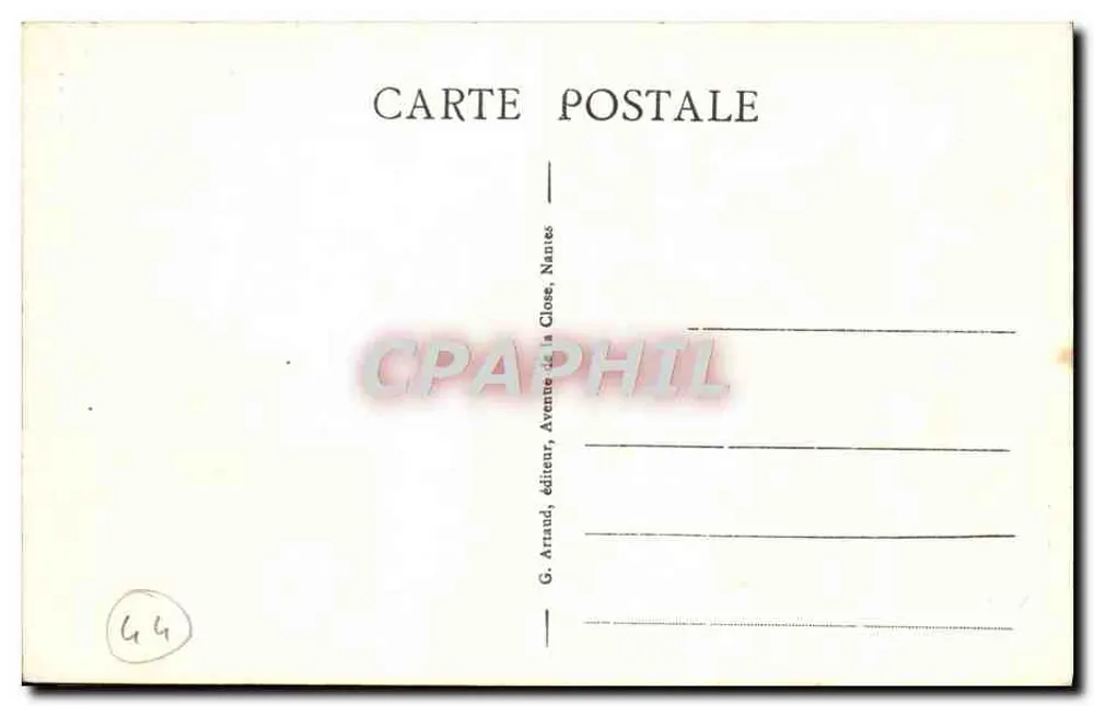 Guérande - Porta São Miguel — editor G. Arraud, Nantes, n°14 - Verso