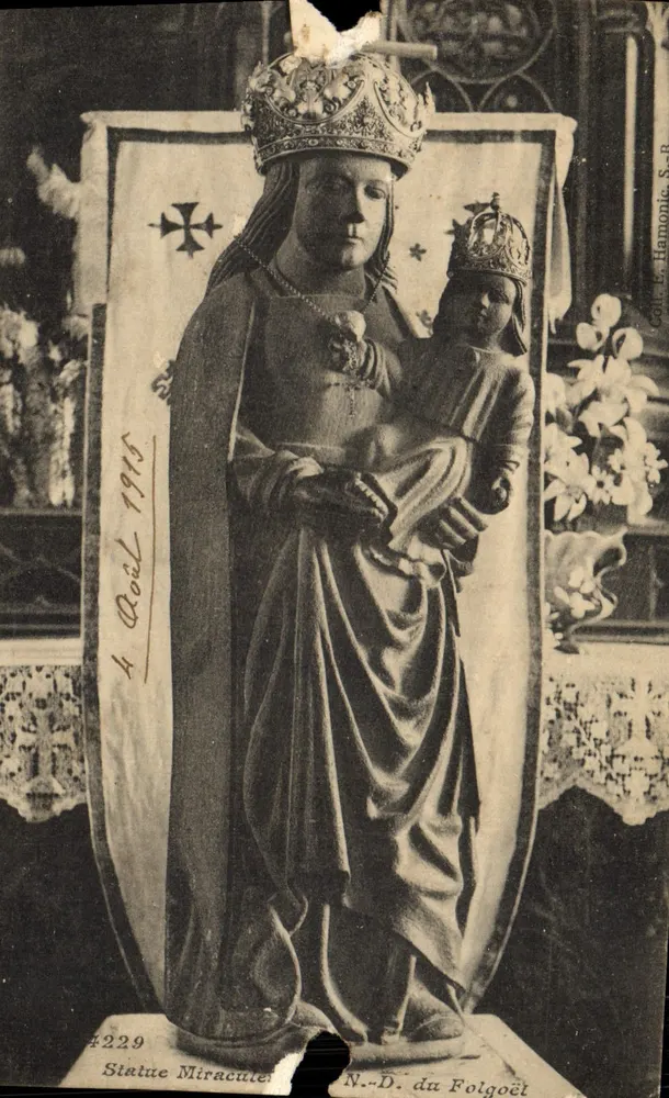 Statue Miraculeuse N.-D. du Folgoët — éditeur G. E. Harmonie, S.-B. n° 4229 - Recto