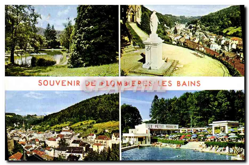 Plombières-les-Bains — Allgemeiner Blick und Le Petit Moulin — Verlag: Cie des Arts Phanamécaniques - Vorderseite