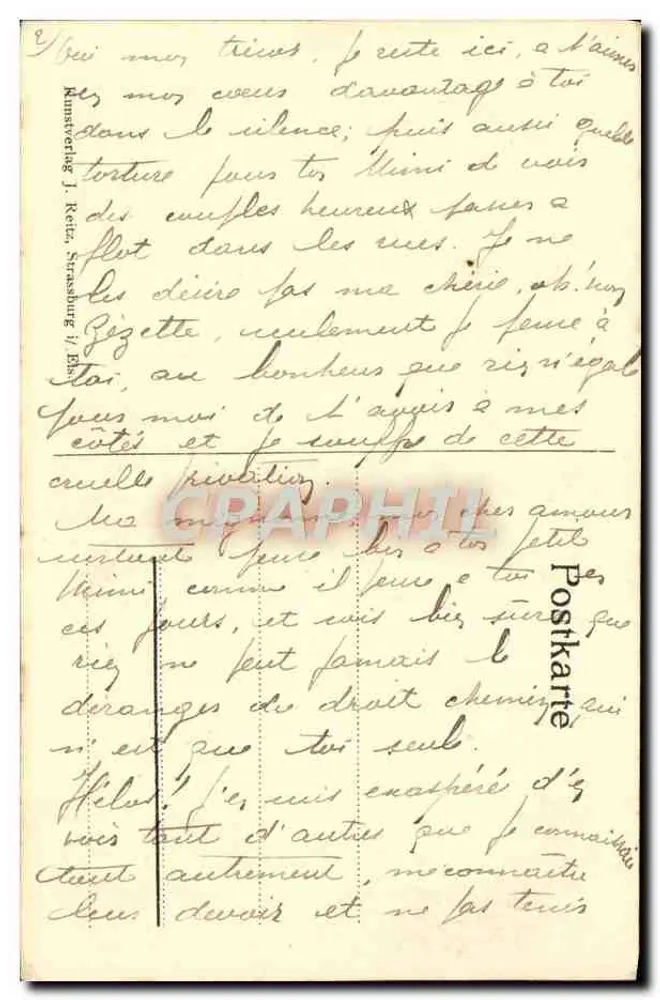 Strasbourg — Cadeira da catedral — editor J. Retz, Strasbourg - Verso