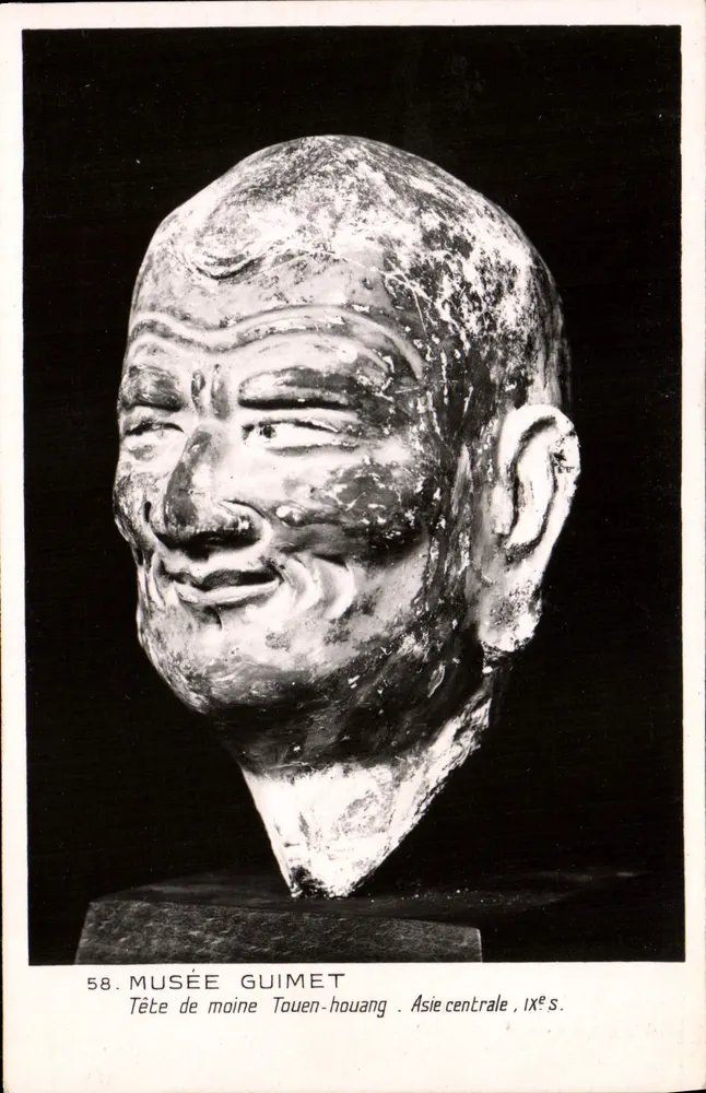 Monk's Head Touen-houang — Zentralasien, 9. Jahrhundert — Musée Guimet - Vorderseite