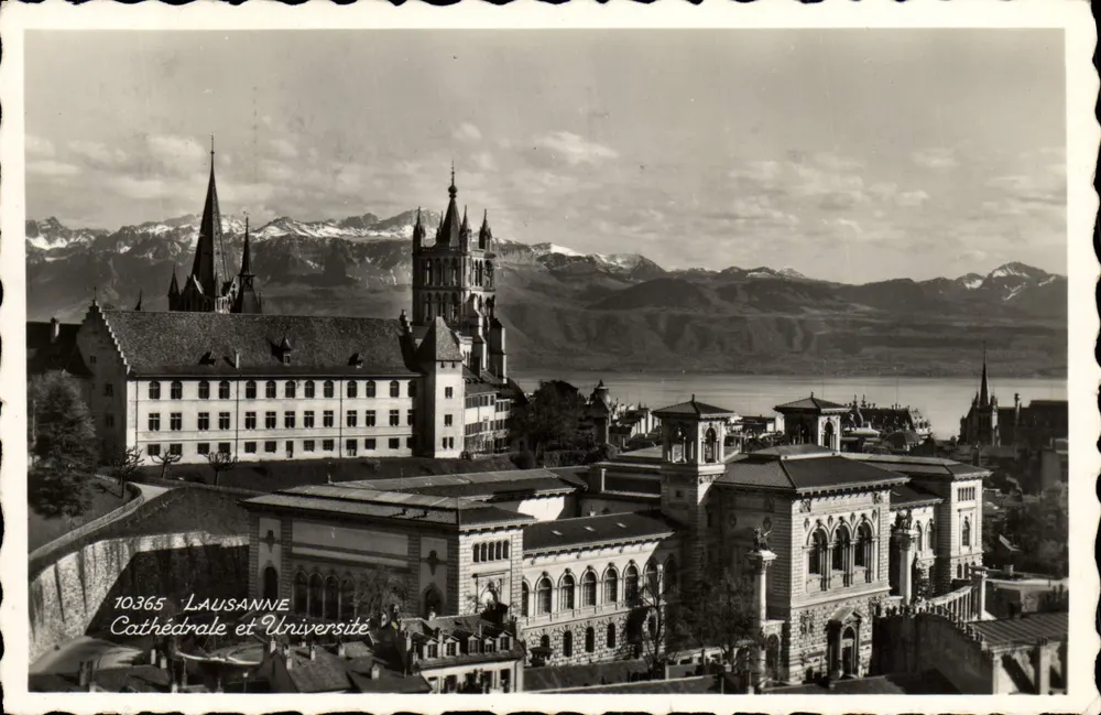 Lausanne — Catedral e Universidade — Edição Photo-Réchel, n° 10365 - Frente