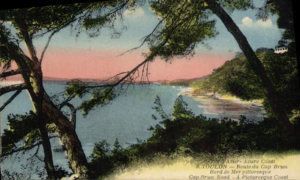 Côte d'Azur — Route du Cap Brun — Pittoreske Seeblick - Vorderseite
